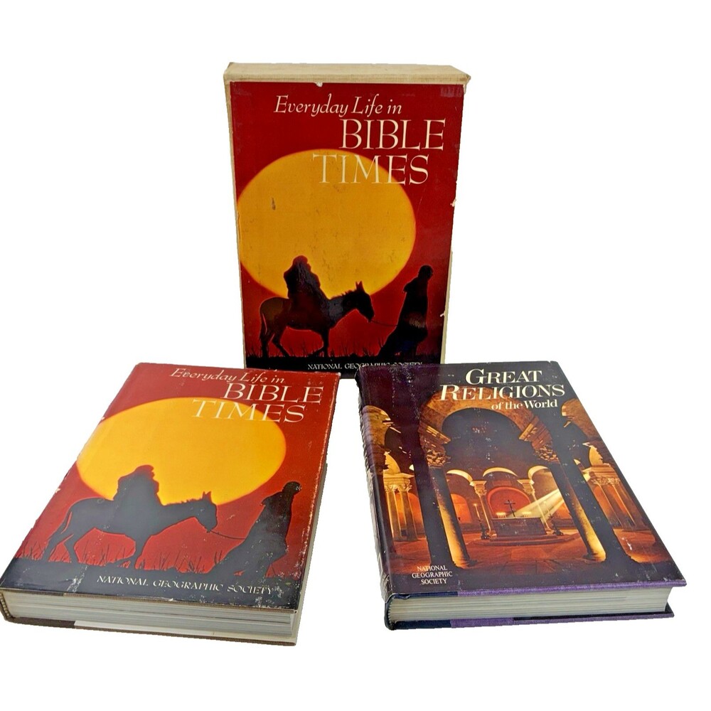National Geographic Everyday Life in Bible Times & Great Religious Of The World